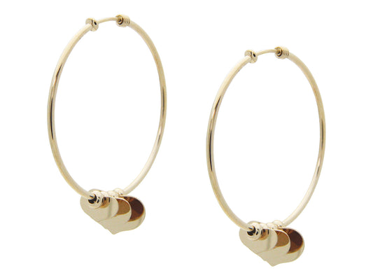 Gliding Hearts Vermeil Hoop Earrings Earrings