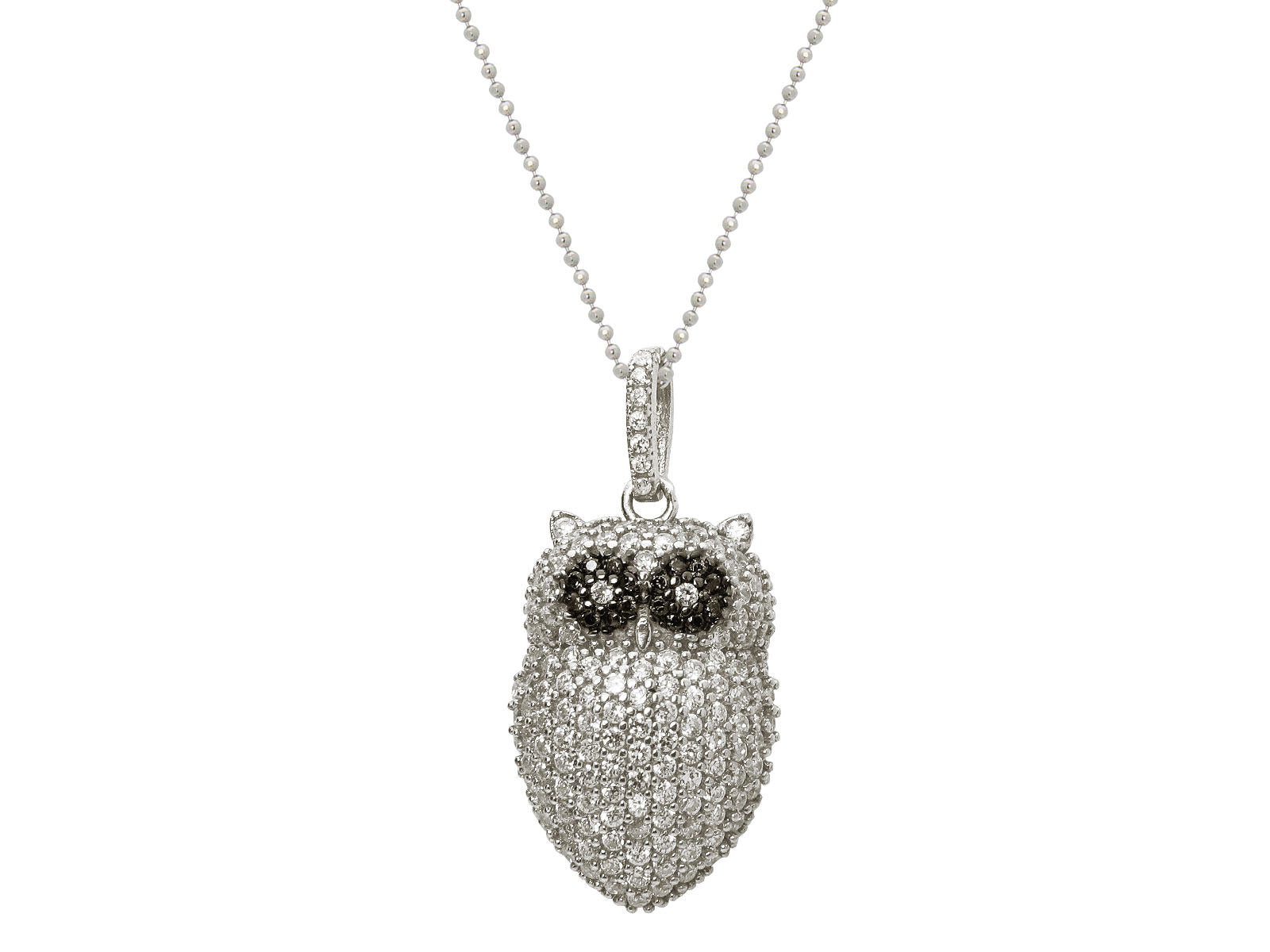 Sparkling Cz Owl Necklace Necklaces