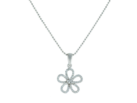 Sparkling Flower Necklace Necklaces