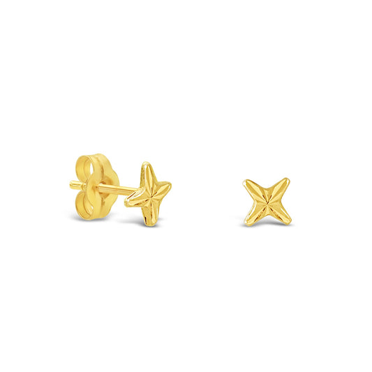 14k Gold Mini Star Stud Earrings Earrings