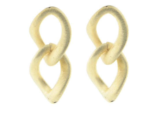 Electroformed Gold Plated Italian Links Earrings Earrings