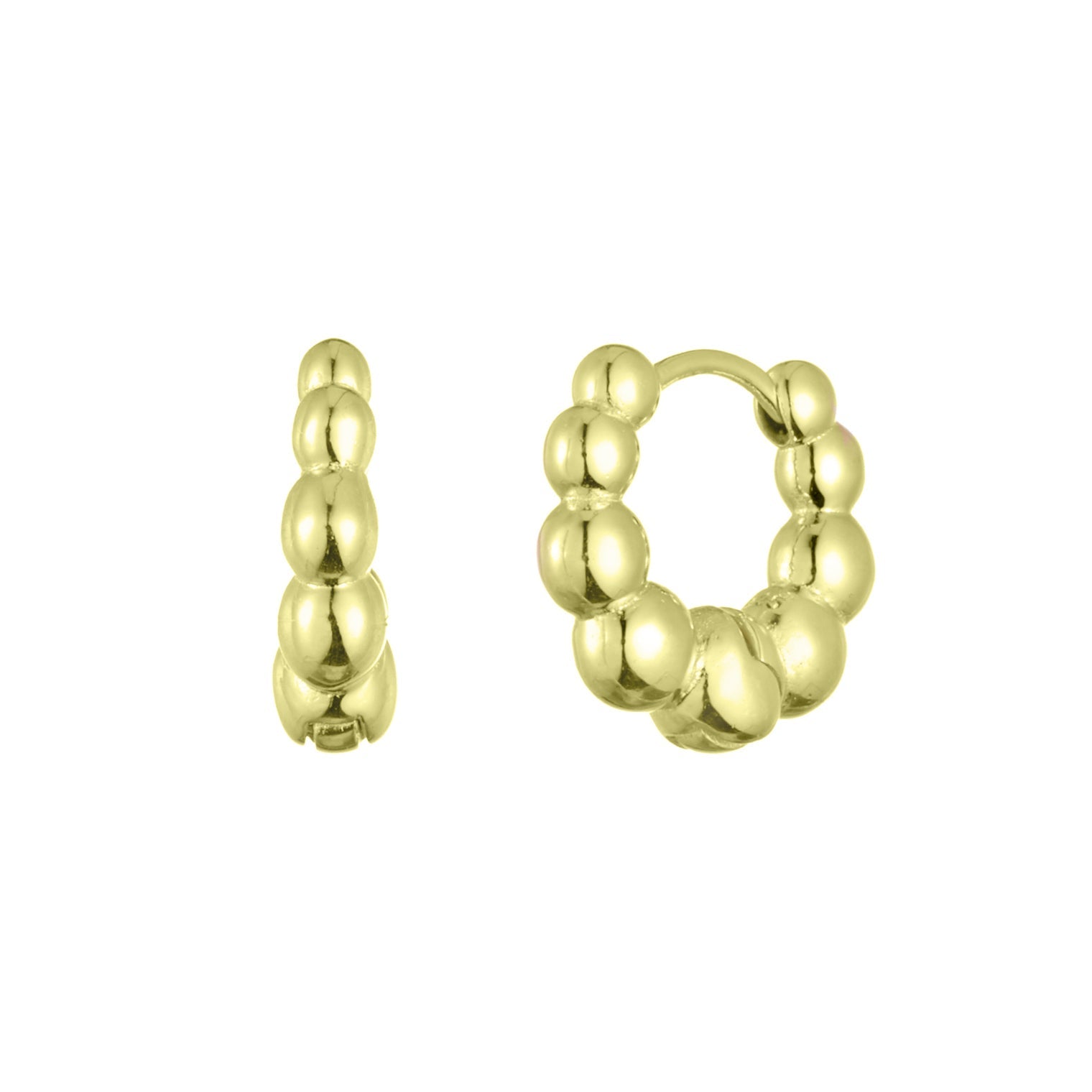 Vermeil Mini Chunky Degrade Huggie Earrings Earrings