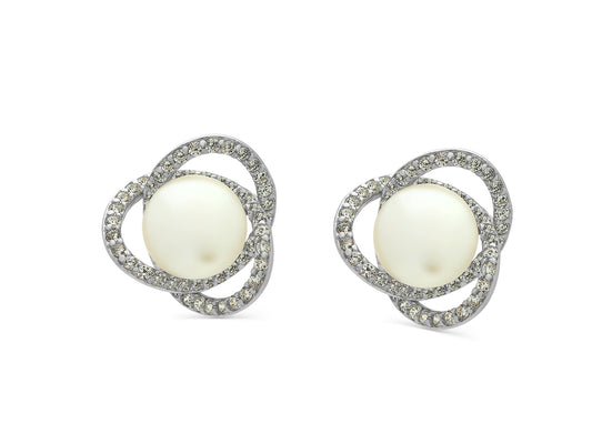 Love Knot Pearl Stud Earrings Earrings