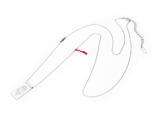 Hamsa Evil Eye Pendant Necklace: Sterling SIlver, 22" Length Necklaces