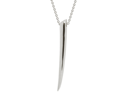 Horn & Cz Pendant Necklace in Gold Plated Sterling Silver, 30-32" Necklaces