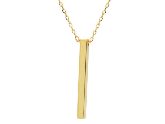 Vermeil Satin Bar Necklace Necklaces