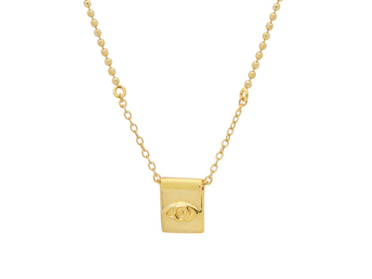 Engraved Evil Eye Necklace Necklaces