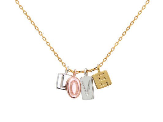 Multi Color Love Letters Necklace Necklaces