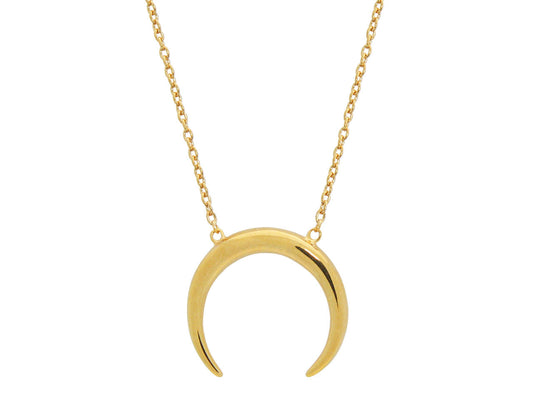 Golden Crescent Moon Necklace Necklaces