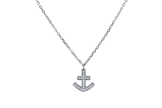 Sparkling Anchor Necklace Necklaces