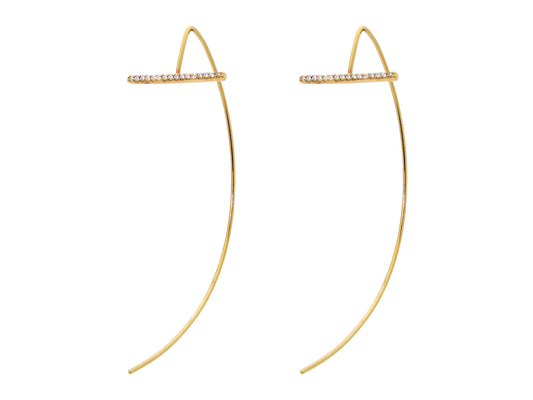 Electric CZ Half Hoop Earrings Earrings