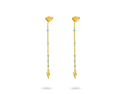 Mini Thunder & Lightning Enamel Earrings Earrings