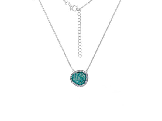 Halo Green Pendant Necklace Necklaces