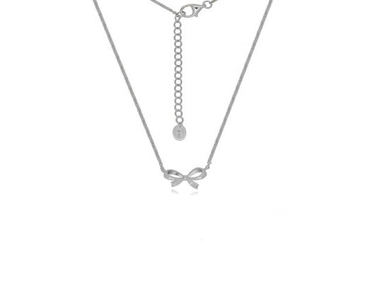 Silver Lazo Bow Necklace Necklaces