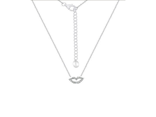 Sparkling Lips Pendant Necklace Necklaces