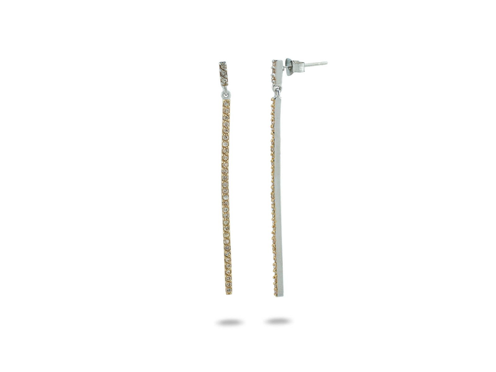 Platinum Plated Sobe Line Earrings Earrings