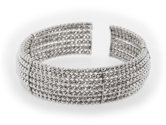 Diamond Cut Seven Row Cuff Bracelets