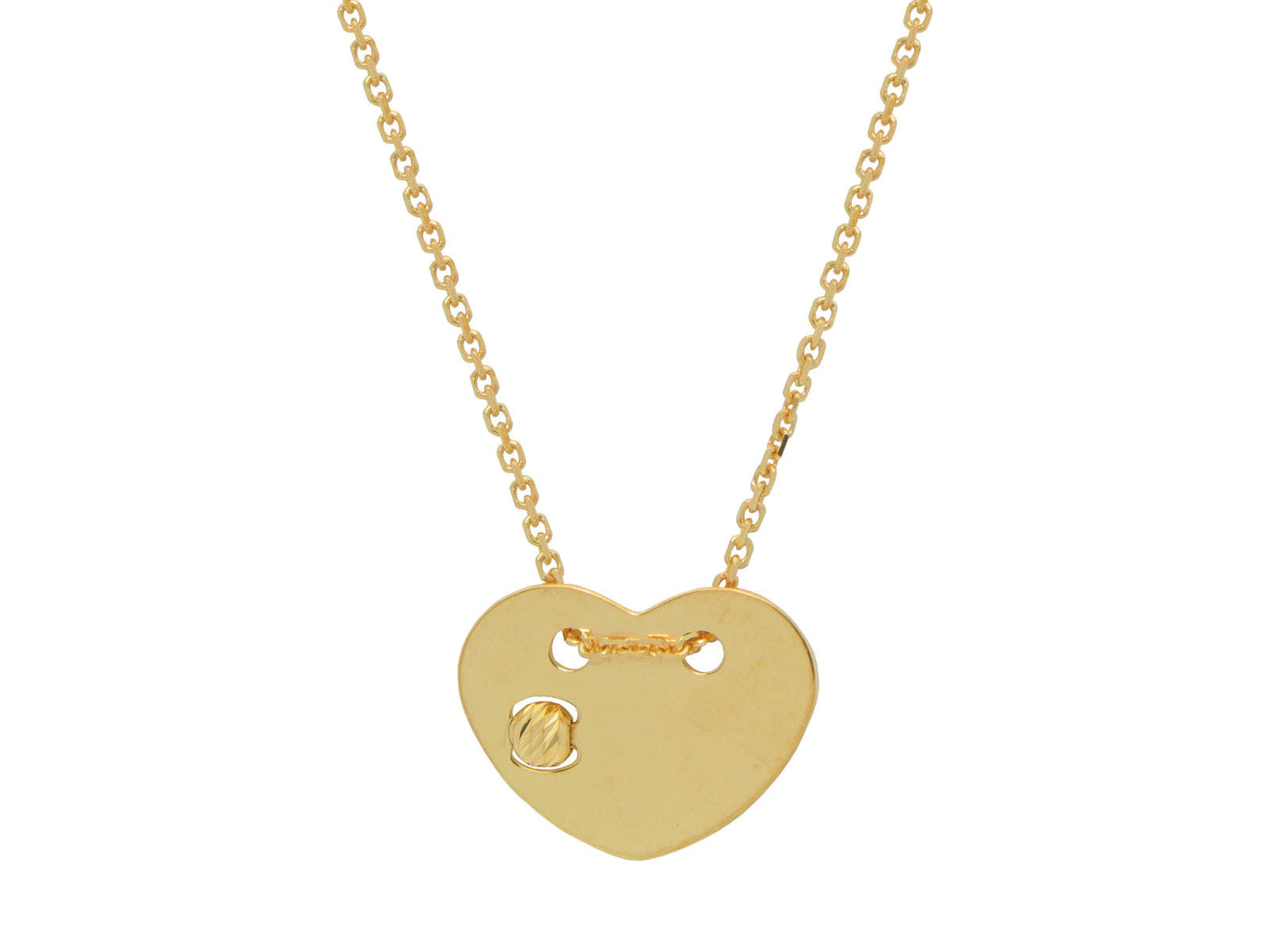 Revolving Golden Heart Necklace Necklaces