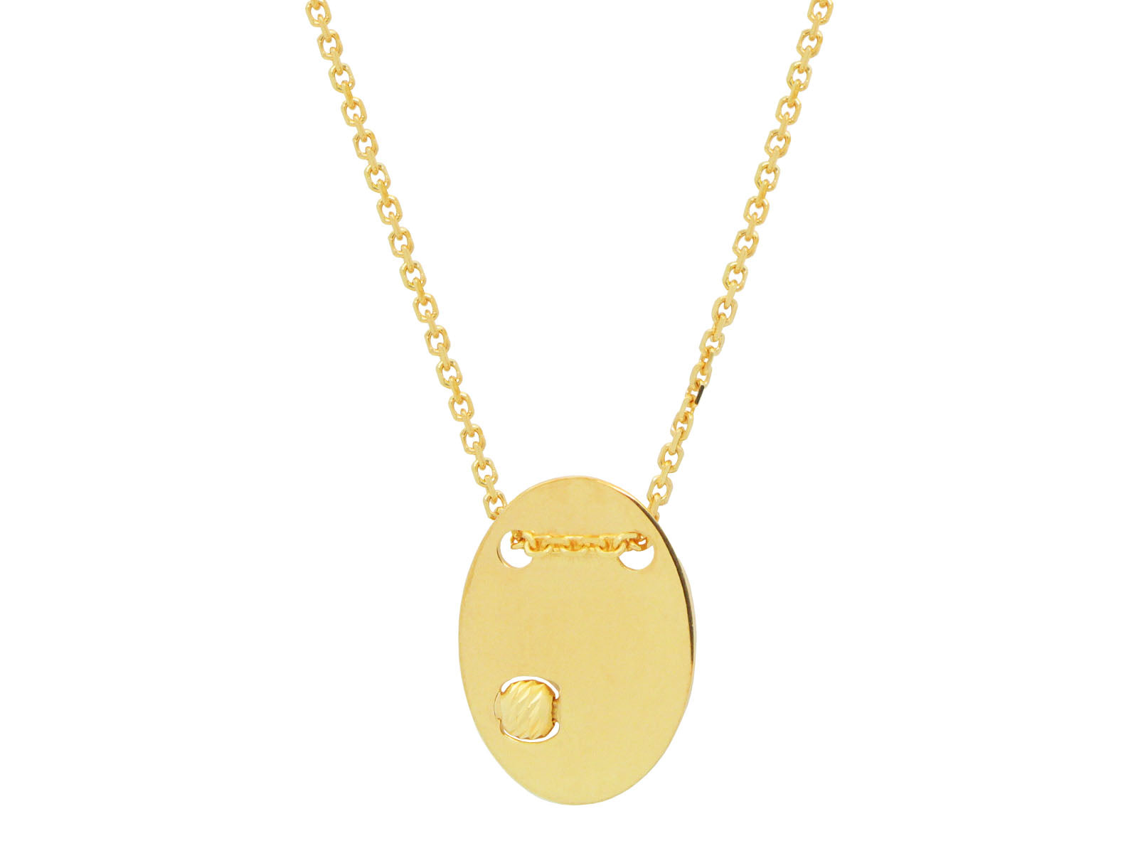 Rolling Golden Oval Necklace Necklaces