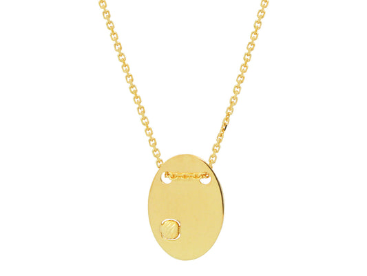 Rolling Golden Oval Necklace Necklaces