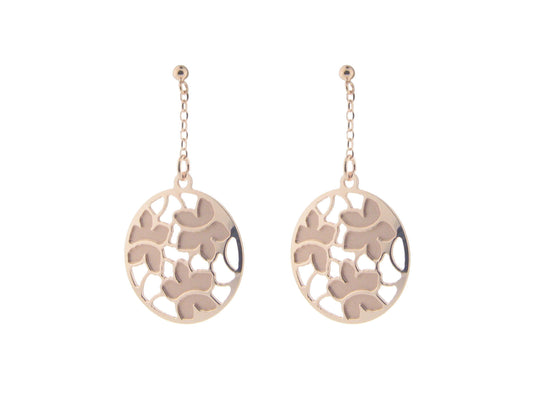 Etruscan Rose Gold Flower Earrings in Sterling Silver Earrings