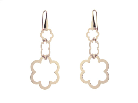 Dangling Open Flowers Hook Earrings Earrings