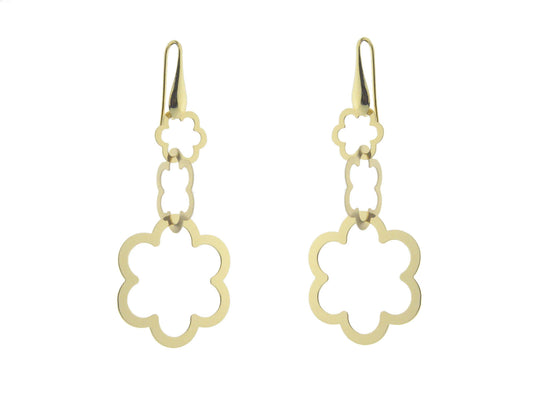 Dangling Open Flowers Hook Earrings Earrings