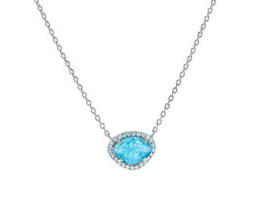 Mini Blue Stone Necklace Necklaces