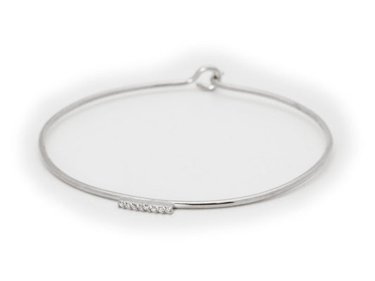 Thin CZ Flash Bar Bangle Bracelets