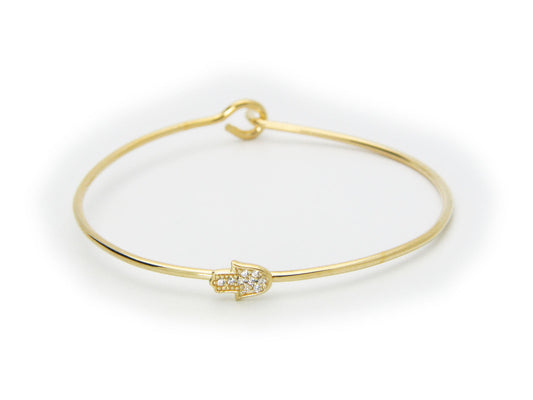 BecKids Golden CZ Hamsa Bangle Bracelets