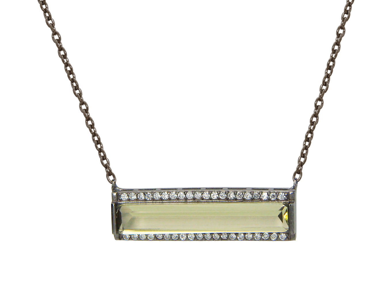 Midnight Yellow Flash Bar Necklace Necklaces