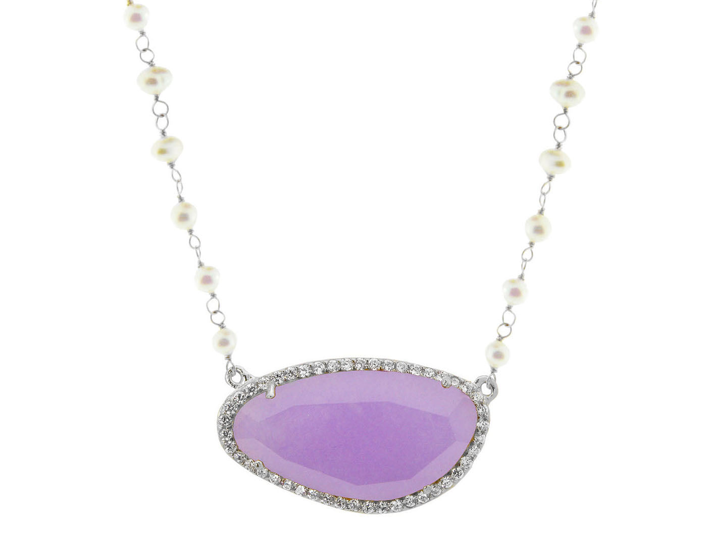 Signature Ella Purple Quartz & Pearls Necklace Necklaces