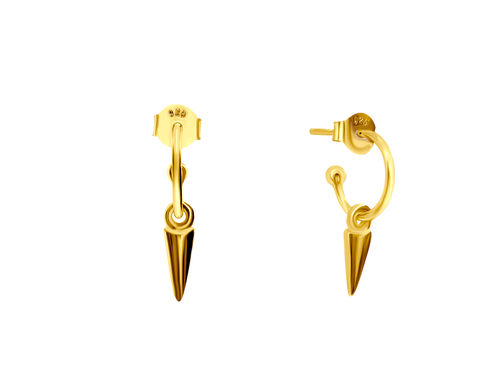 Dangling Bullet Hoop Earrings Earrings