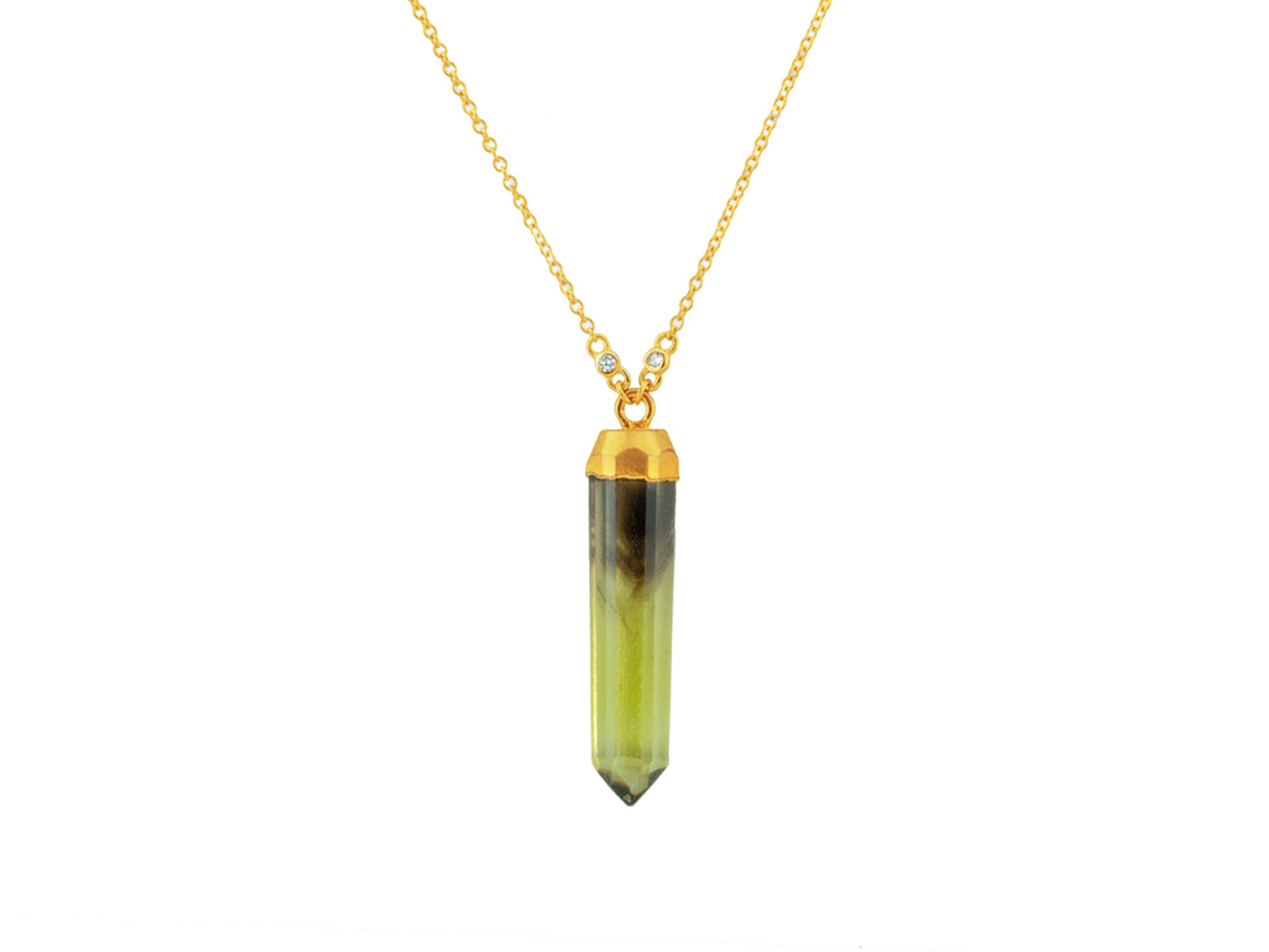 Tourmaline Bullet Necklace, 20" Necklaces