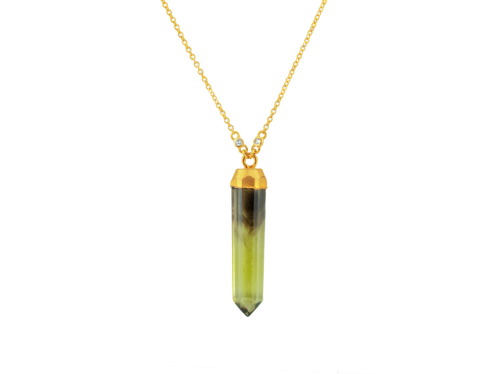 Tourmaline Bullet Necklace, 20" Necklaces