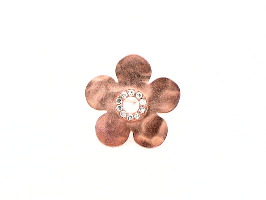 Sparkling Hammered Flower Stud Earrings Earrings