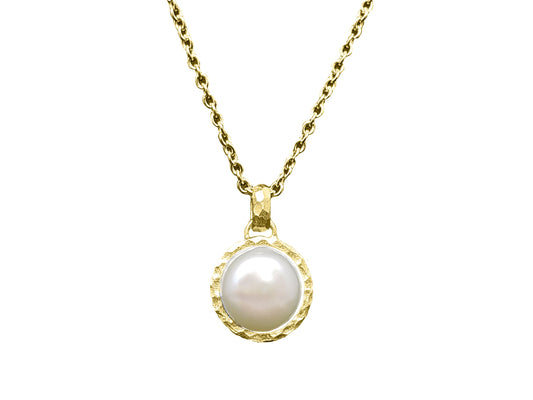 Delicate Golden Coin Pearl Necklace Necklaces