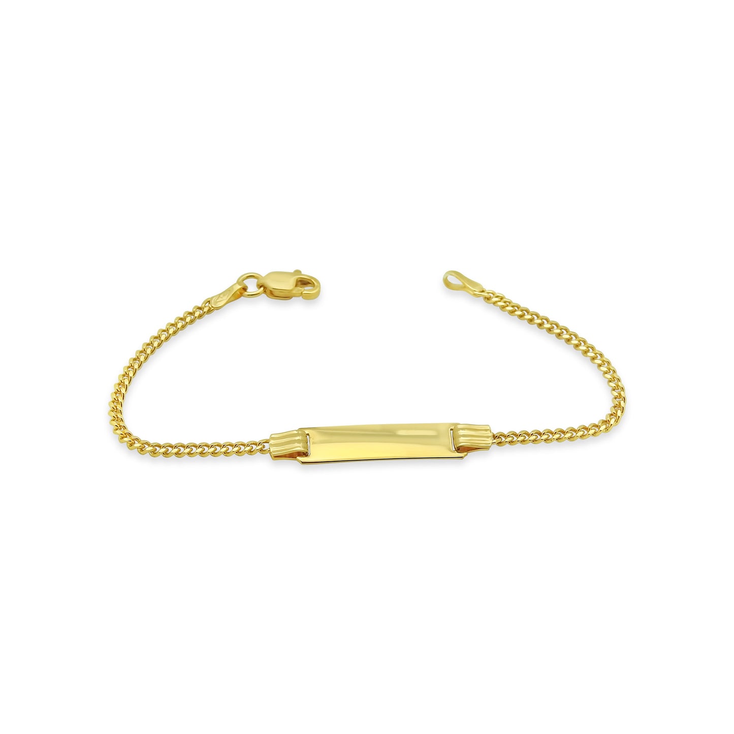 14k Yellow Gold Childrens ID Bracelet, 5.5" Bracelets