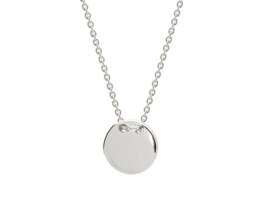 Sterling Silver Engravable Initials Disc Necklace Necklaces