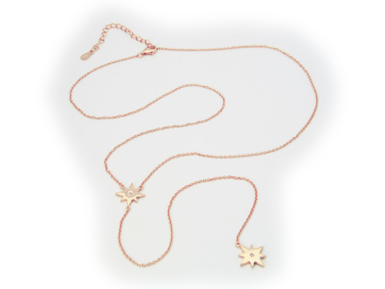 Rose Starburst Lariat Y Necklace Necklaces