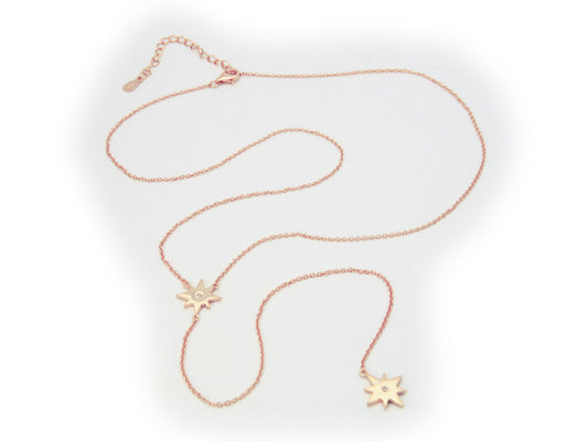 Rose Starburst Lariat Y Necklace Necklaces