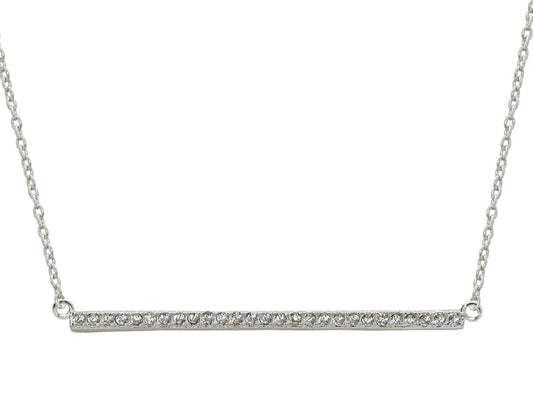 Mini Sideways Bar Pendant Necklace, 16" + 1" Necklaces
