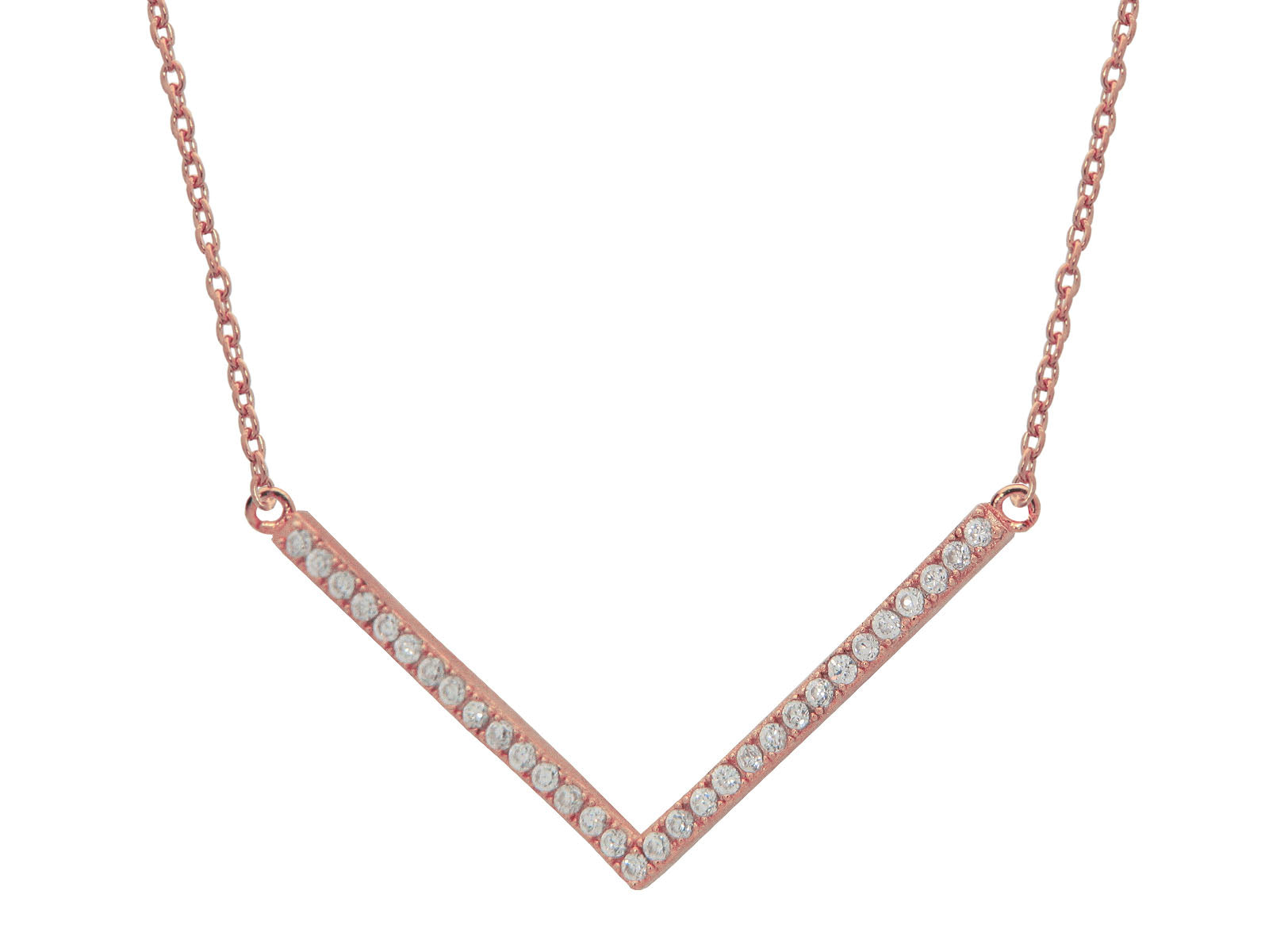 Chevron Pendant Necklace, Length: 16-18 Inches Necklaces