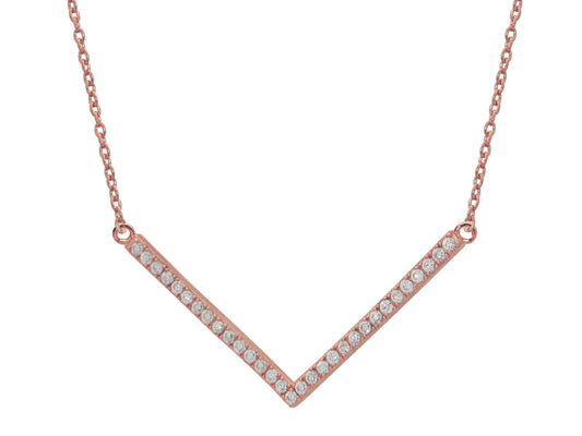 Chevron Pendant Necklace, Length: 16-18 Inches Necklaces