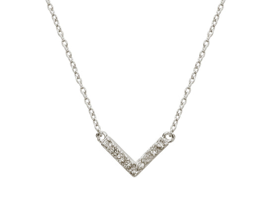 Sparkling CZ Chevron Necklace Necklaces
