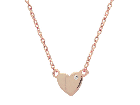 Mini Heart & Cz Necklace Necklaces