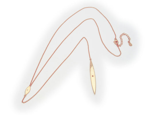 Almond Flash Lariet Necklace Necklaces
