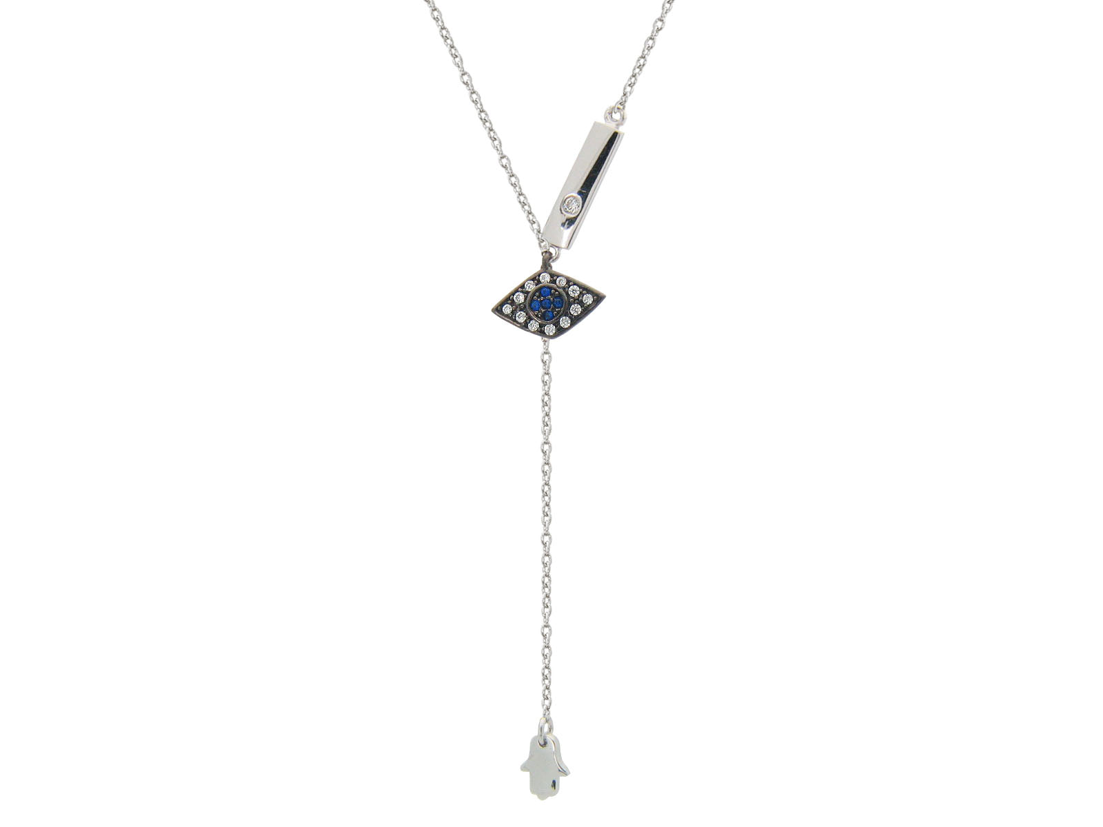 Hamsa & Evil Eye Lariat Necklace Necklaces