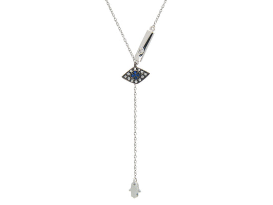 Hamsa & Evil Eye Lariat Necklace Necklaces