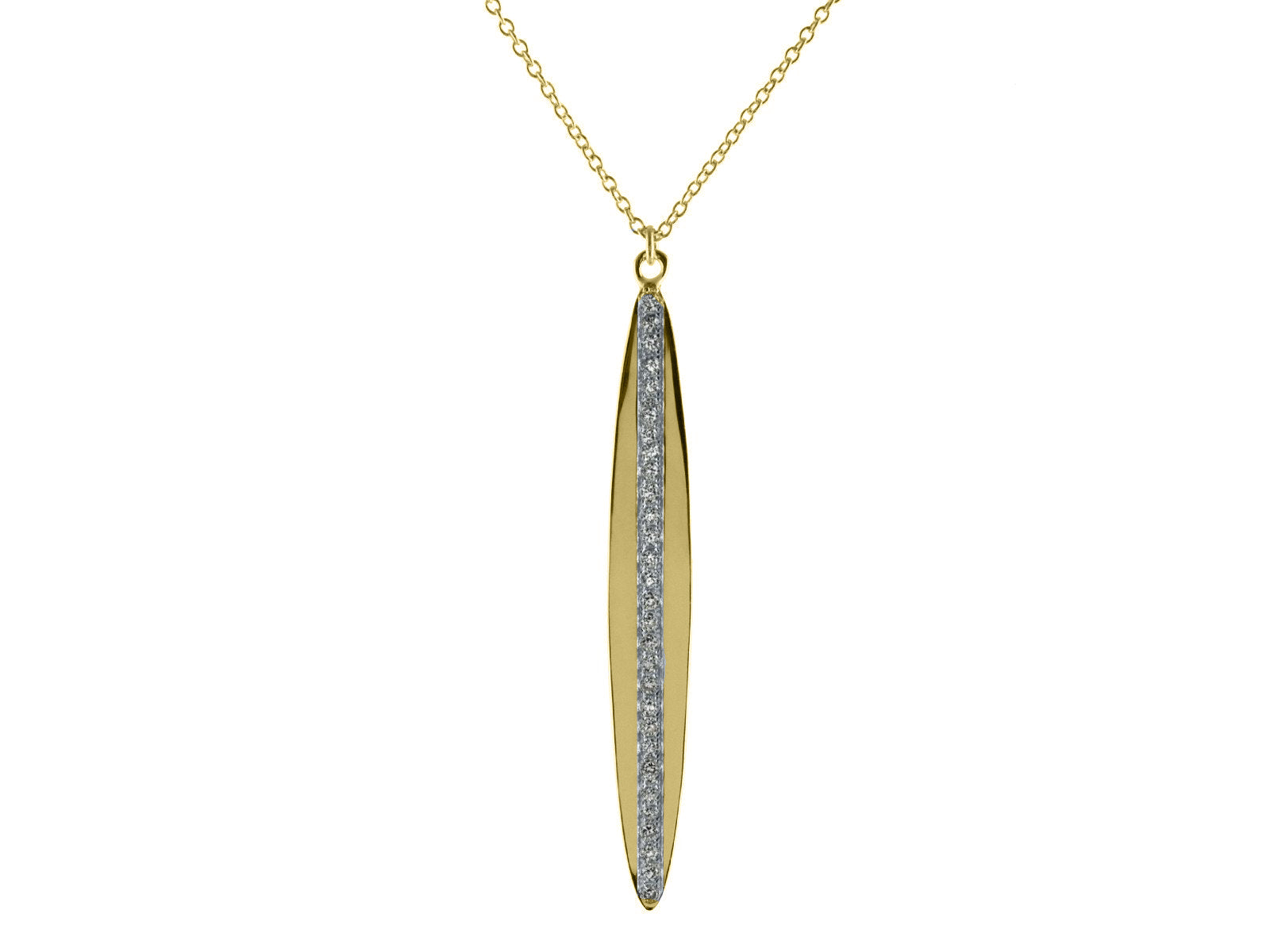 Dangling Cubic Zirconia Flash Line Necklace Necklaces